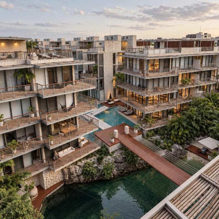 Luxe 1 BR Studio Cenote Sauna Gym and Private terrrace with pool - Studio - 25