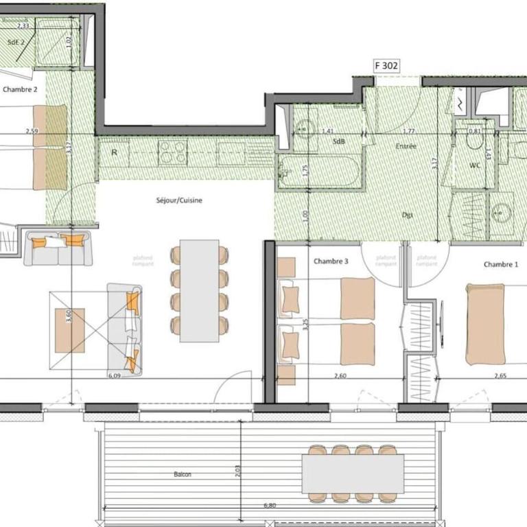 Flocons de Megève - Appartamento con 3 Camere da Letto - 34