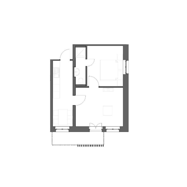 BergStern Apartments - Apartment mit 1 Schlafzimmer, Balkon und Bergblick - 4