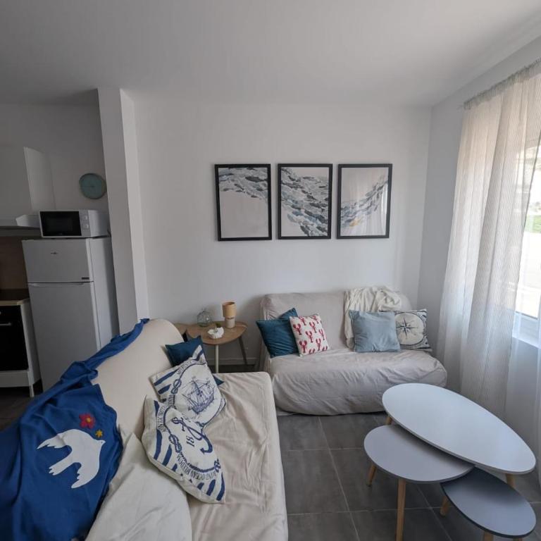 Le 55 Grand T2 plain pied 6 pers proche plage - Appartement 1 Chambre - 6