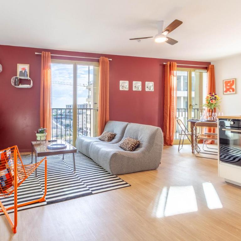 Pop Station - Grand T2 avec Terrasse - Proche gare - Appartement 1 Chambre avec Terrasse - 1