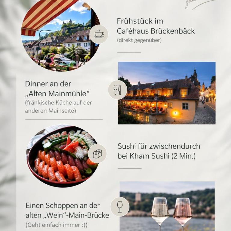 BRÜCKENGLÜCK Alte Mainbrücke - GRATIS KAFFEE - NETFLIX - BALKON - Apartment mit 1 Schlafzimmer - 13