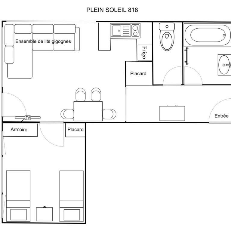 Charmant 2 pièces avec Wi-Fi - Méribel - Appartement 1 Chambre - 21
