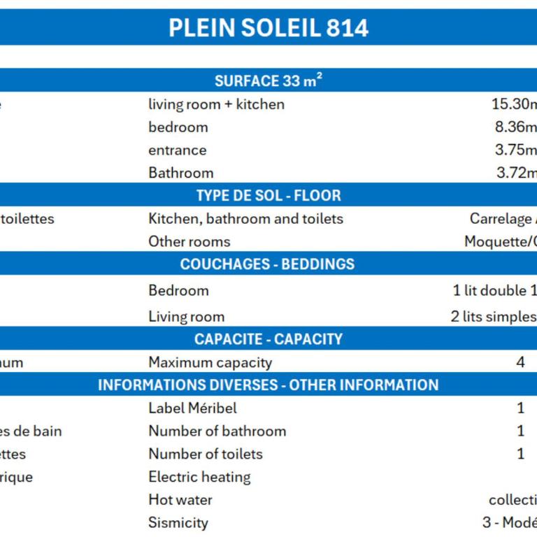 Appartement de charme à Méribel, 4 pers., Wi-Fi gratuit - Appartement 1 Chambre - 21