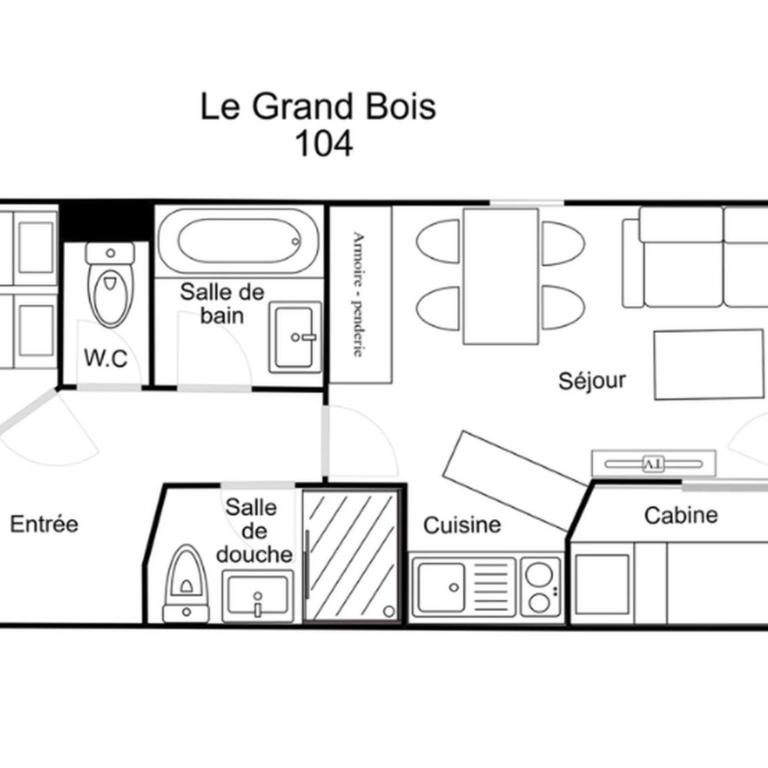 Appartement 2 Pièces + Cabine, Skis aux Pieds - Appartement 1 Chambre - 11