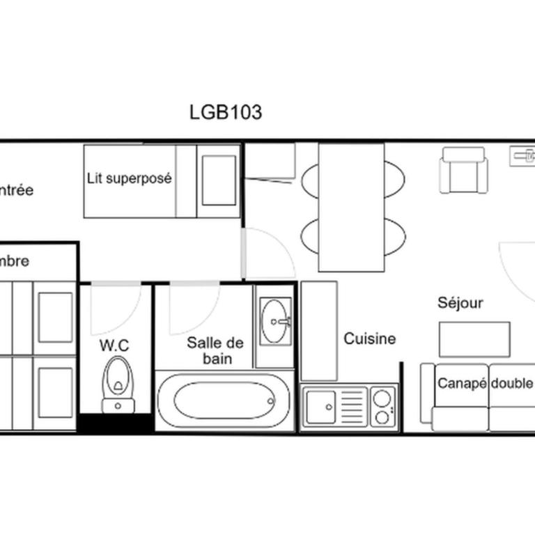 Appartement confortable 2 pièces, skis aux pieds, proche commerces, 4 personnes - Appartement 1 Chambre - 10