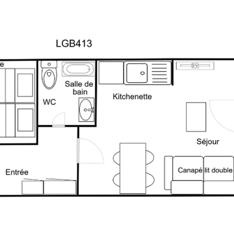 Confortable 2 Pièces, Skis aux Pieds, 4 Pers, Balcon Ouest - Appartement 1 Chambre - 9