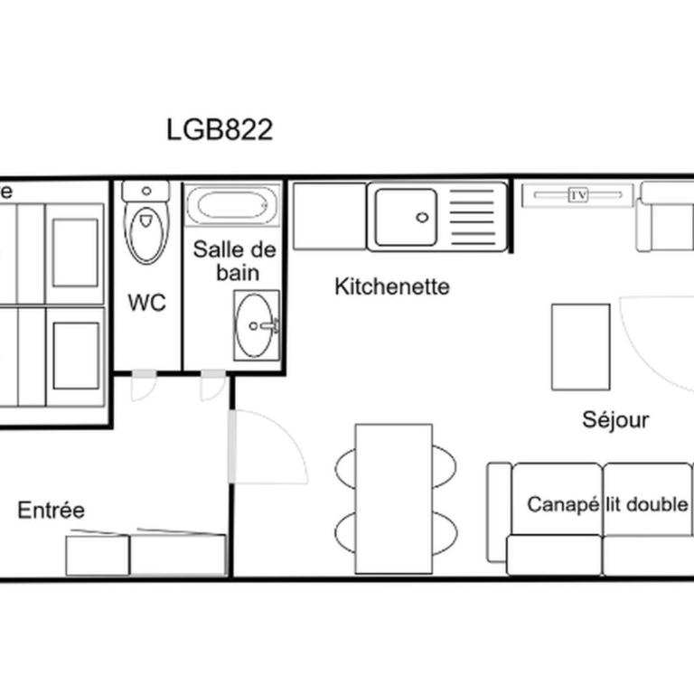 Confortable 2 pièces skis aux pieds près des commerces - Appartement 1 Chambre - 8