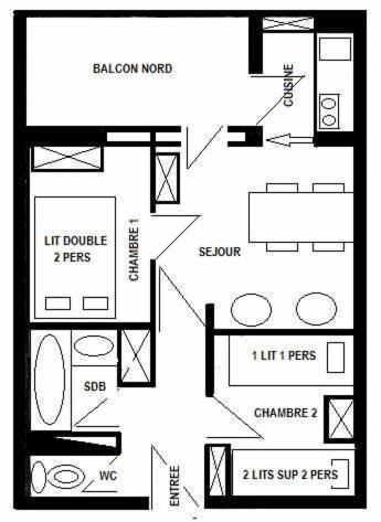 Résidence LES AVRIERES BAS - 2 Pièces pour 5 Personnes MAE-9544 - Appartement - 12