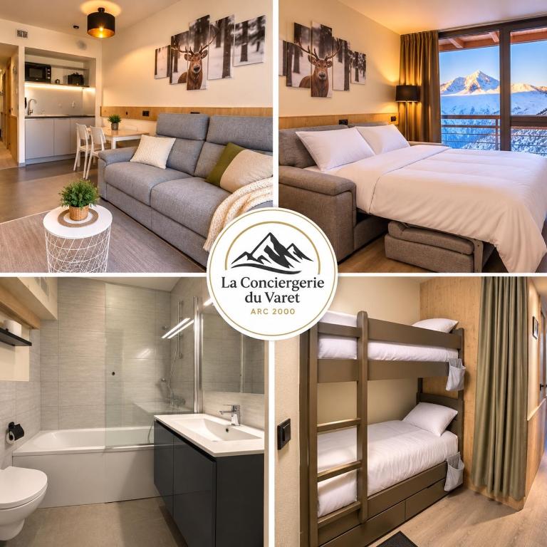 L'observatoire du MontBlanc - Ménage et lits faits inclus - Ski IN-OUT - Wifi - Arc 2000 - LaConciergerie du Varet - Appartement 1 Chambre - 2