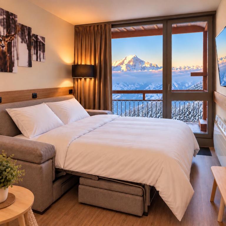 L'observatoire du MontBlanc - Ménage et lits faits inclus - Ski IN-OUT - Wifi - Arc 2000 - LaConciergerie du Varet - Appartement 1 Chambre - 7
