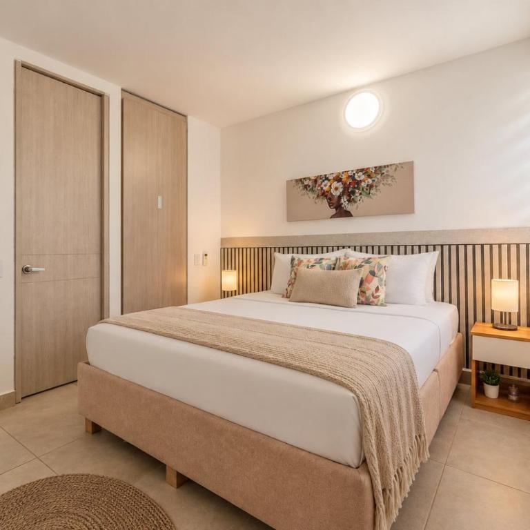 CLL11-404 Nuevo Apto Serena del Mar Playa-3min - Two-Bedroom Apartment with Balcony - 3