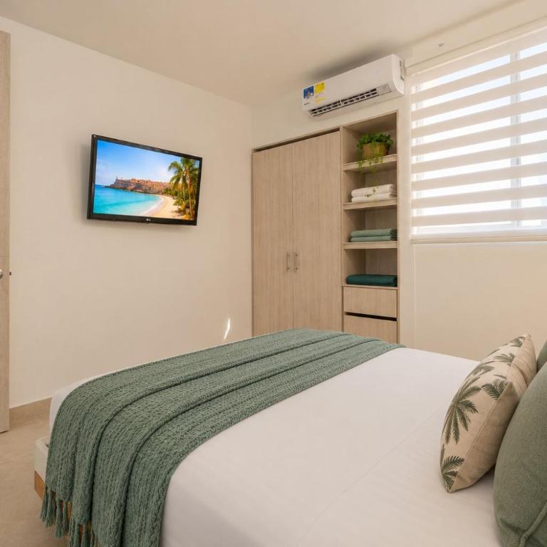 CLL11-404 Nuevo Apto Serena del Mar Playa-3min - Two-Bedroom Apartment with Balcony - 21
