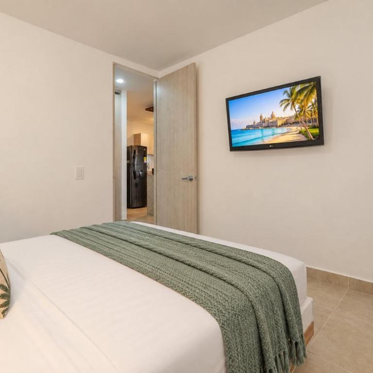 CLL11-404 Nuevo Apto Serena del Mar Playa-3min - Two-Bedroom Apartment with Balcony - 20