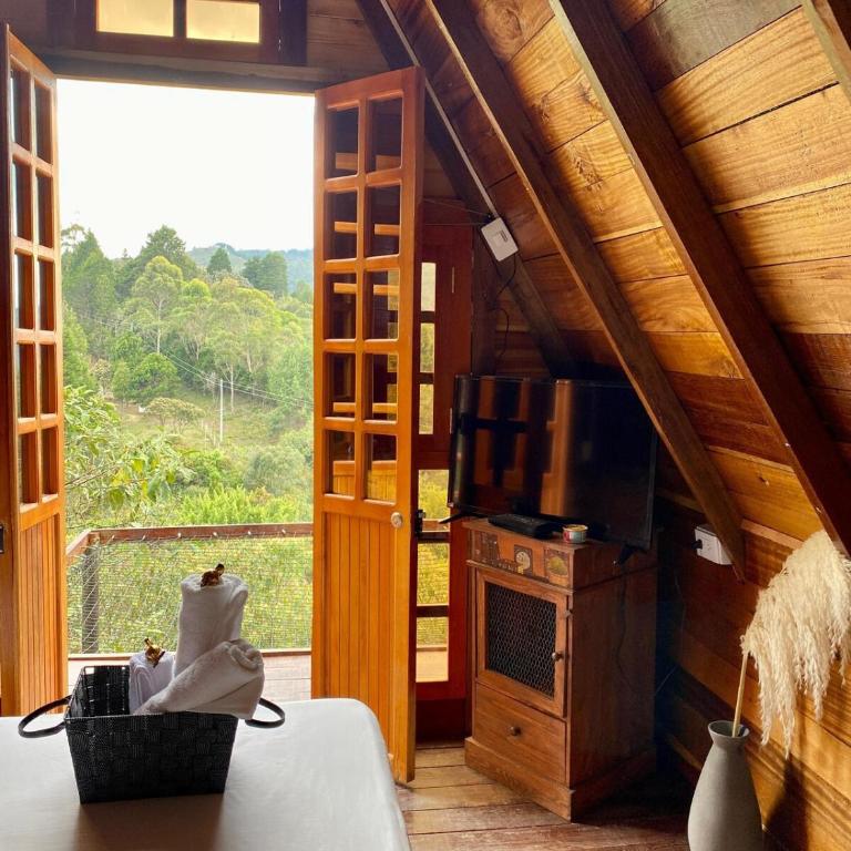 Cabaña chalet con jacuzzi privado, cerca de Medellín - Habitación Doble con bañera de hidromasaje - 18