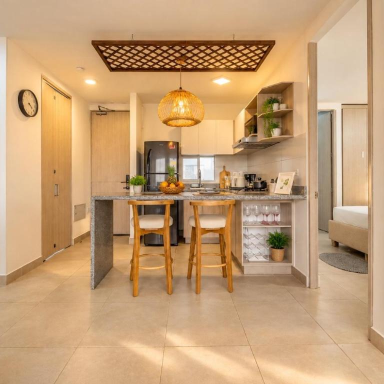 CLL11-404 Nuevo Apto Serena del Mar Playa-3min - Two-Bedroom Apartment with Balcony - 34