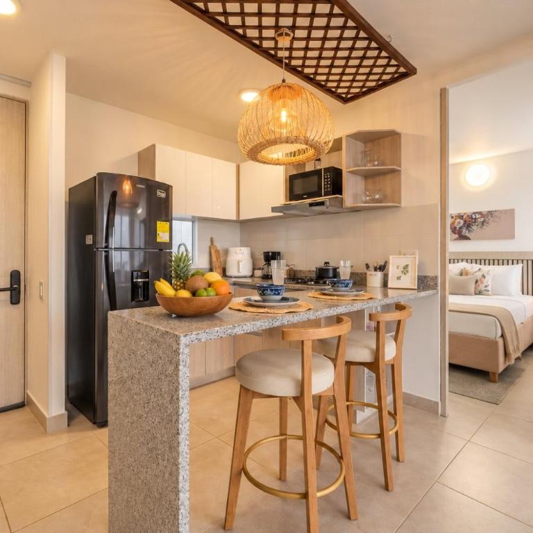 CLL11-404 Nuevo Apto Serena del Mar Playa-3min - Two-Bedroom Apartment with Balcony - 35