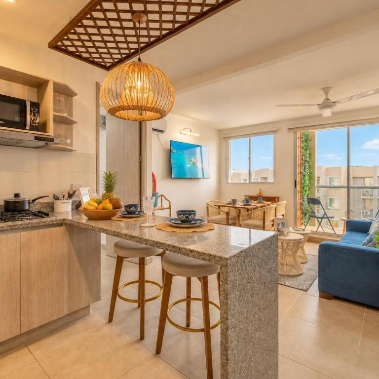 CLL11-404 Nuevo Apto Serena del Mar Playa-3min - Two-Bedroom Apartment with Balcony - 37