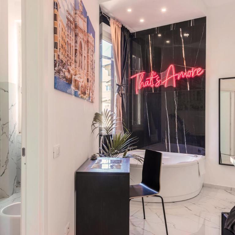 Re di Roma Rooftop - Chambre Double avec Baignoire Spa - 1