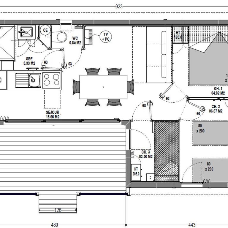 Résidence Camping La Buidonniere - Chalet confortable et lumineux en pleine nature MAE-1053 - Chalet - 9