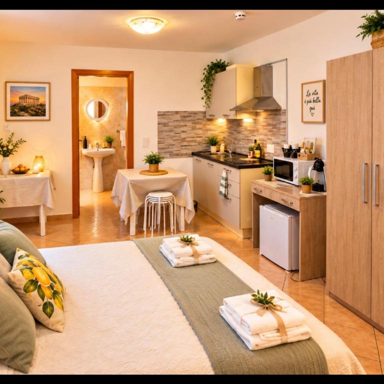 B&B Le Lumìe L' antico Cortile Camere Con Cucina Privata With Private Kitchen - Camera Matrimoniale Familiare - 6