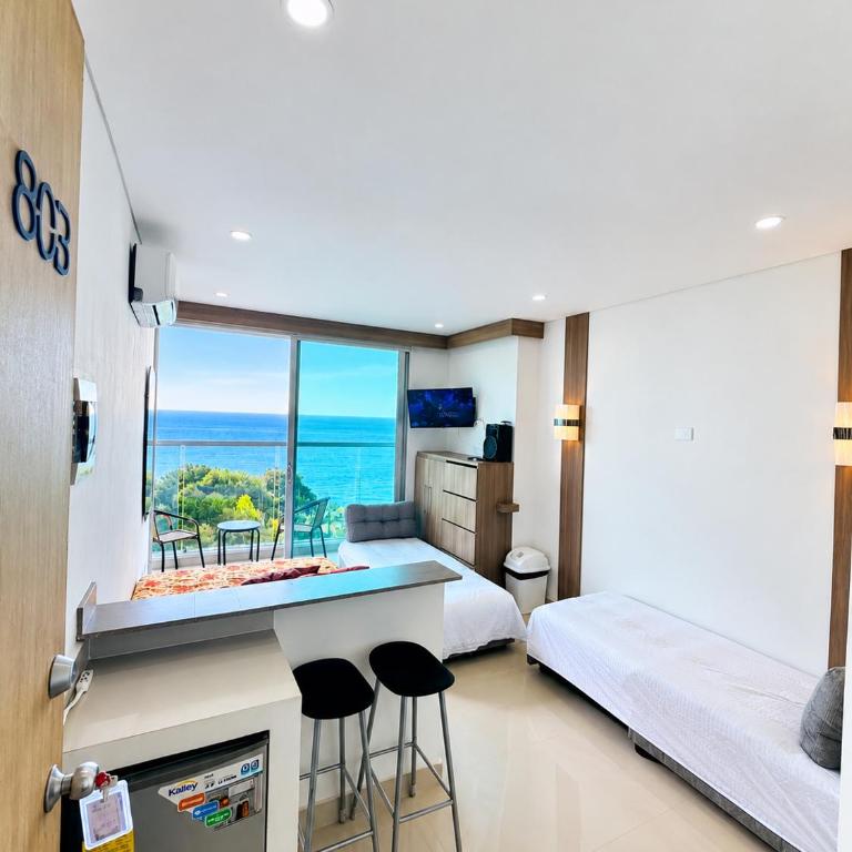 Aparta Suite Vista al Mar Rodadero Sur - One-Bedroom Apartment - 6