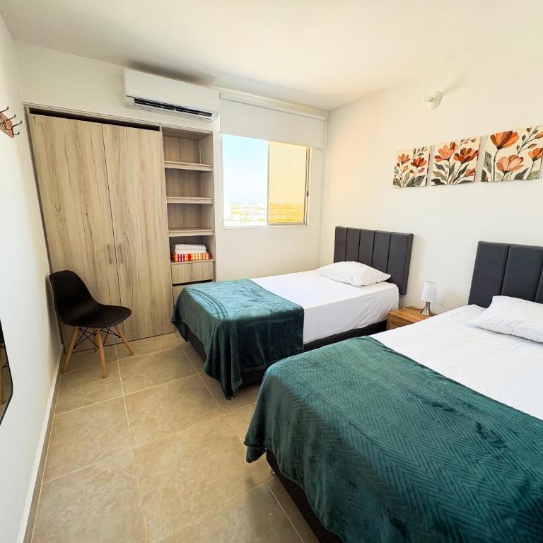 Apartamento completo-playa, piscina, tranquilidad - Two-Bedroom Apartment with Balcony - 37