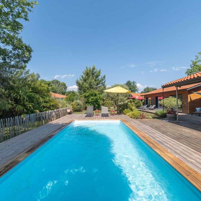 Villa familiale 10 pers. à Biscarrosse avec piscine chauffée, près du lac et des pistes cyclables - FR-1-319-488 - Villa de 3 dormitorios - 27