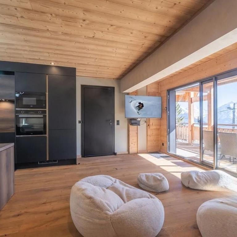 Cozy chalet slopes Balcony - Maison de Vacances - 12