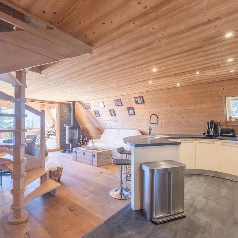 Cozy chalet slopes Balcony - Maison de Vacances - 13