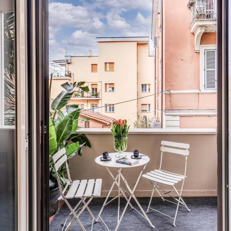 Cozy terrace Vatican apartment - Apartamento Deluxe de 2 dormitorios con balcón - 45