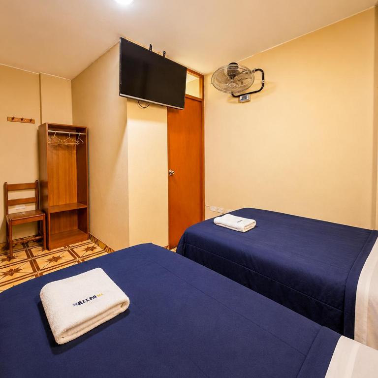 Hallpa Ica - Habitación Doble con baño privado - 2 camas - 4