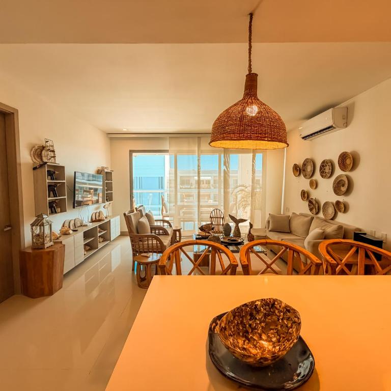 Lujo - Jacuzzi-Acceso a playa-2Hab-10 Min Airport - Two-Bedroom Apartment with Balcony and Sea View - 33