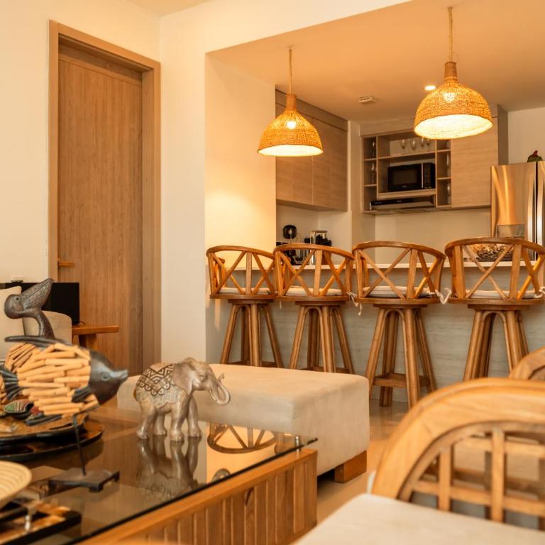 Lujo - Jacuzzi-Acceso a playa-2Hab-10 Min Airport - Two-Bedroom Apartment with Balcony and Sea View - 42