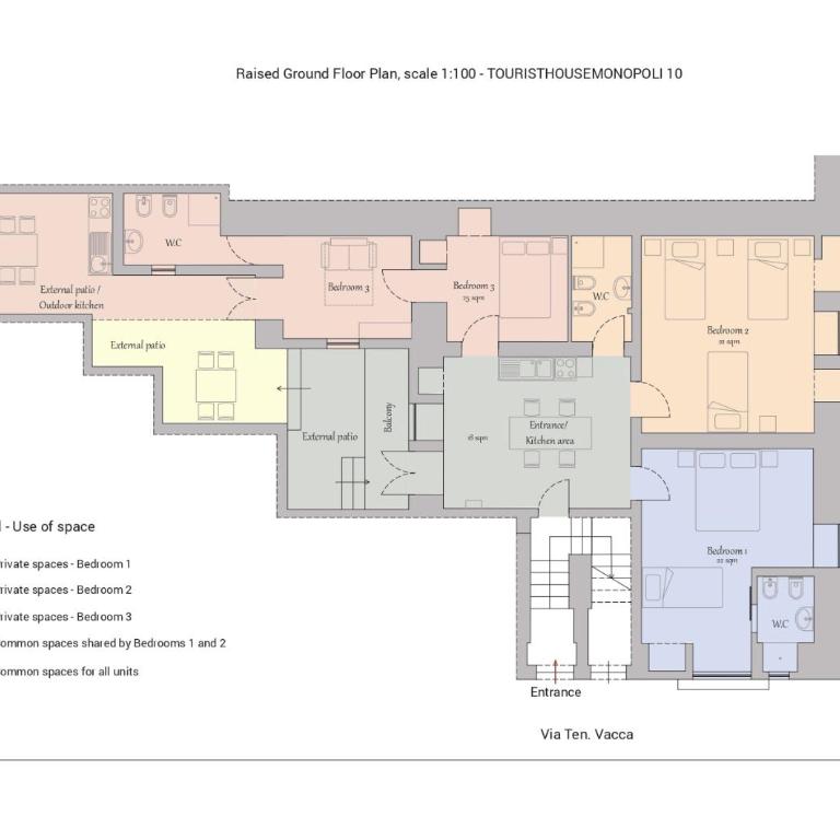 TOURISTHOUSE MONOPOLI 10 - Triple Room with Private External Bathroom - 30