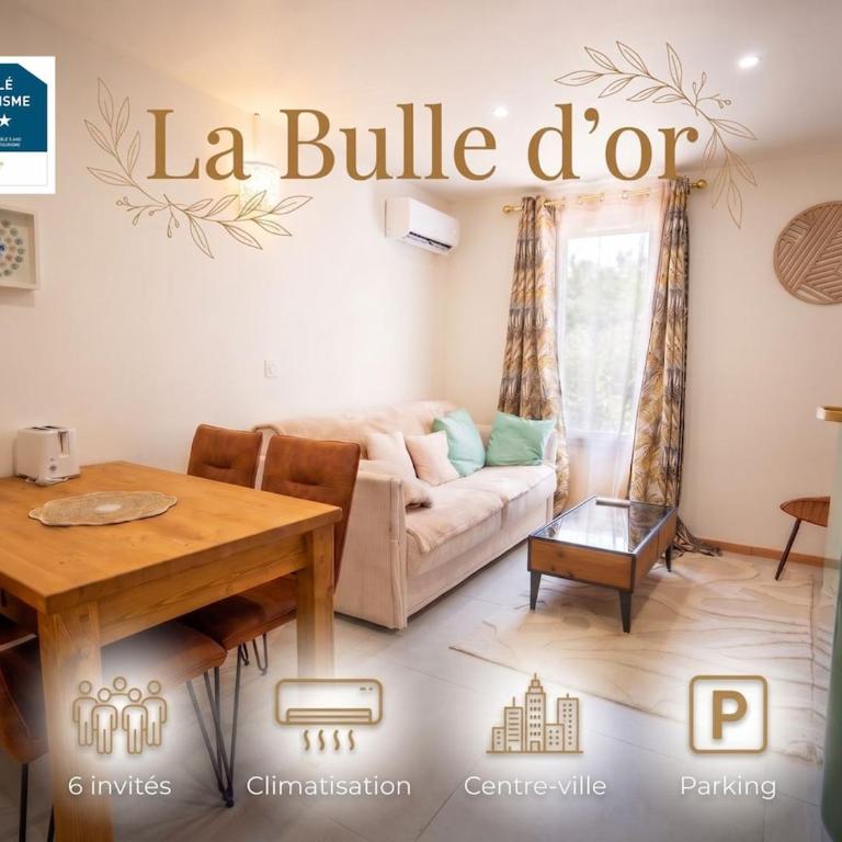 La Bulle d'Or T3, train station, parking, whirlpool and air conditioning - Apartment mit 2 Schlafzimmern - 1