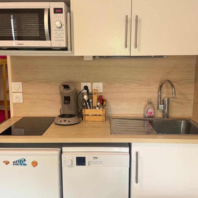 Studio cabine 4 pers avec balcon aux Adrets-Prapoutel - Appartement 1 Chambre - 7