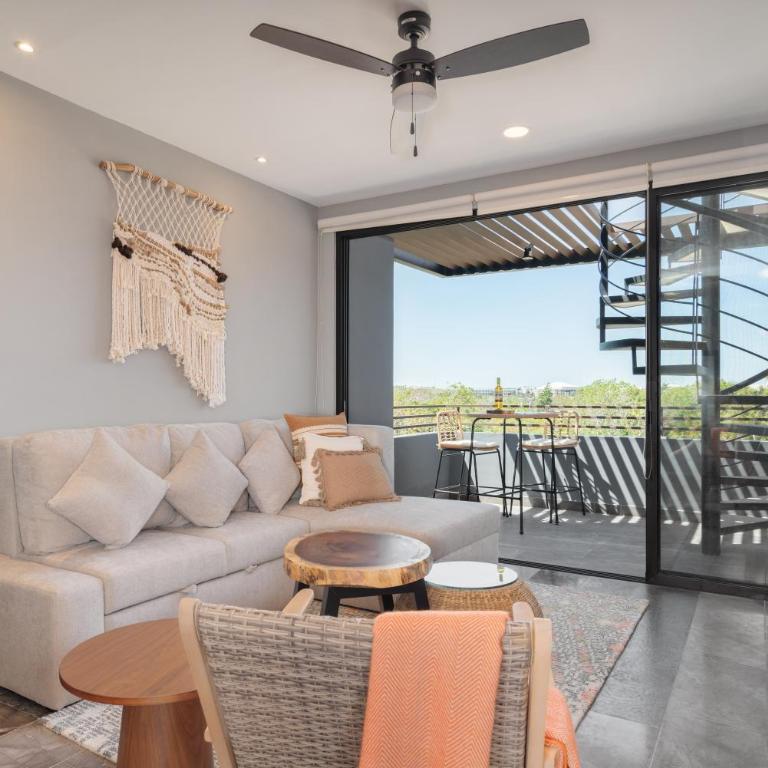 Terraza Privada PH Con Jacuzzi Tulum - Two-Bedroom Apartment with Private Pool - 27