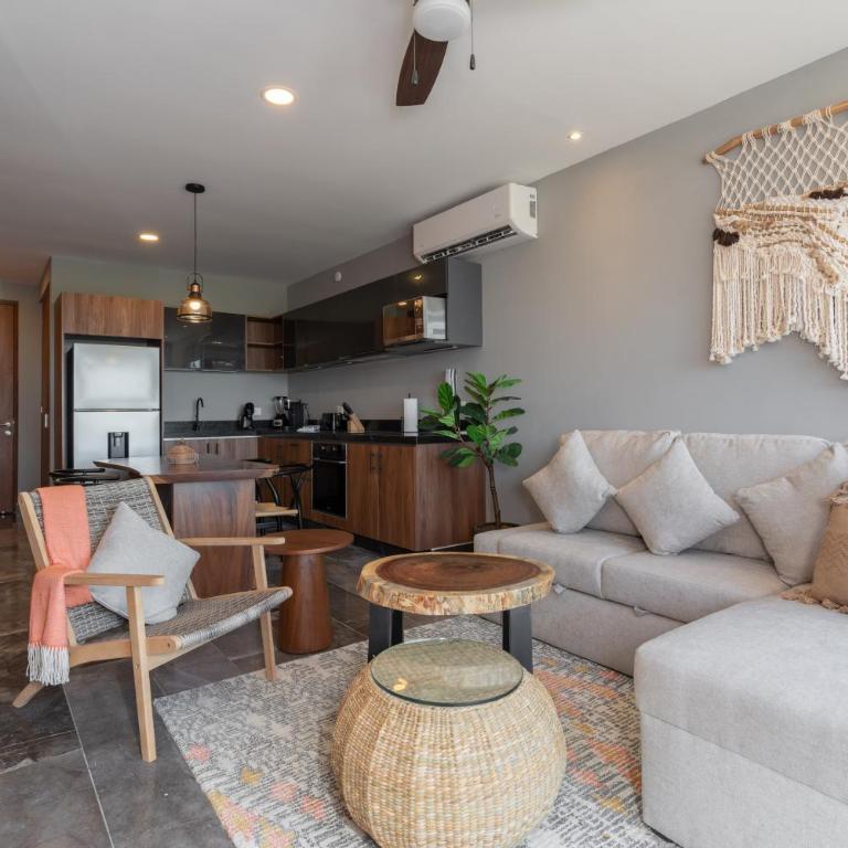 Terraza Privada PH Con Jacuzzi Tulum - Two-Bedroom Apartment with Private Pool - 26