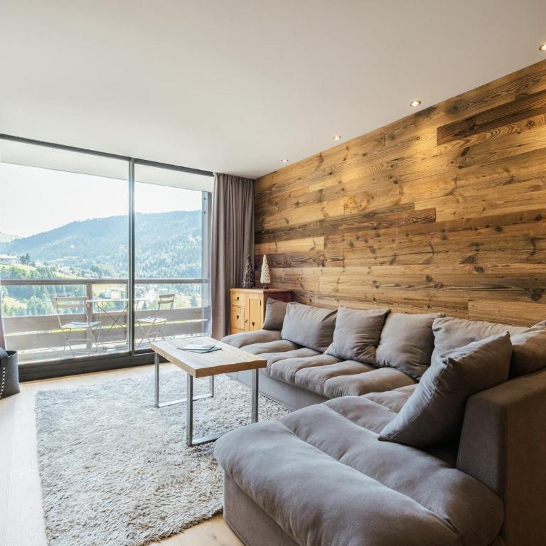 Appartement 4★, 8 pers, sauna, 3 ch, balcon sud, vue La Clusaz - FR-1-304-217 - Appartement (8 Adultes) - 1