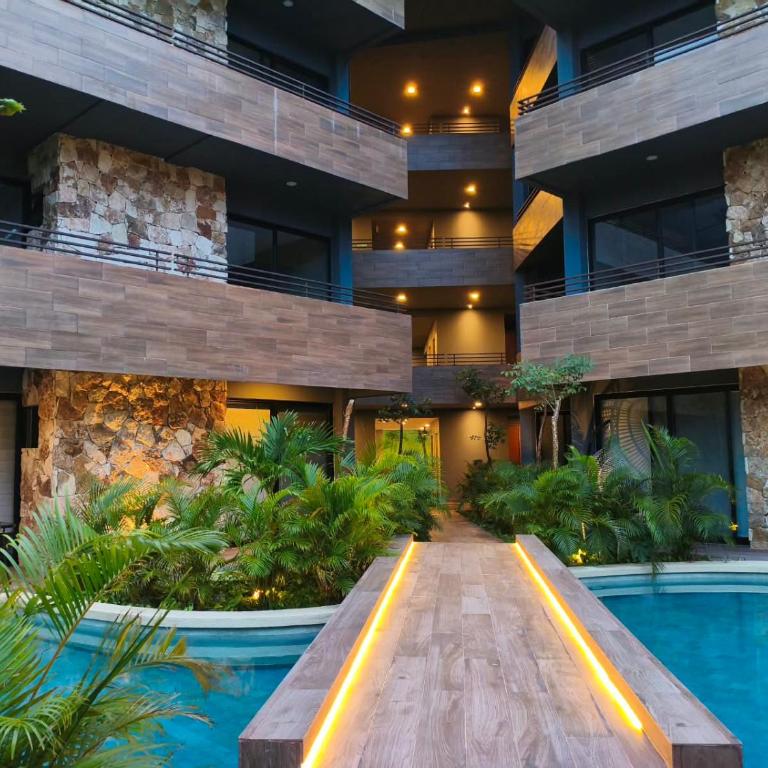 Terraza Privada PH Con Jacuzzi Tulum - Two-Bedroom Apartment with Private Pool - 8