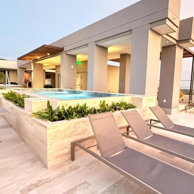 Vista al mar,100 mt playa, Terraz, Bello Horizonte - Airport - One-Bedroom Apartment - 4