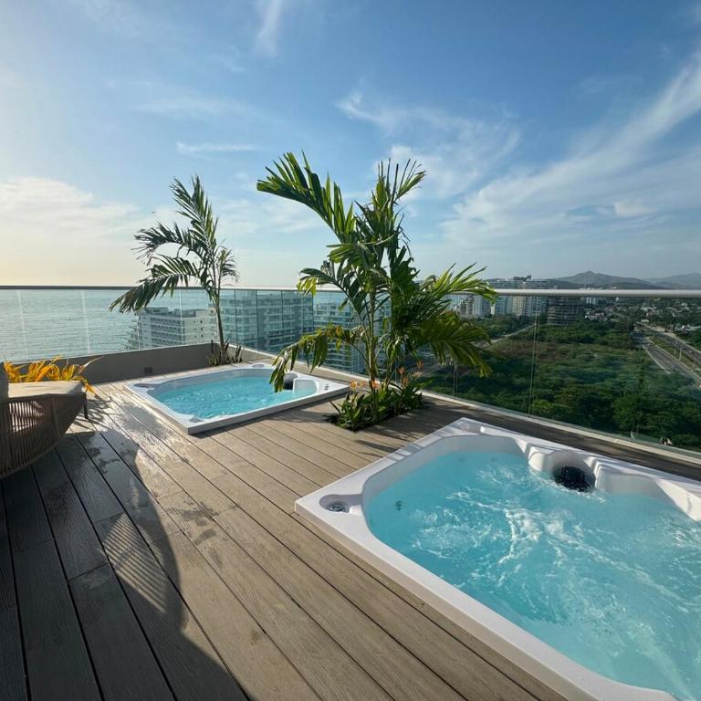 Vista al mar,100 mt playa, Terraz, Bello Horizonte - Airport - One-Bedroom Apartment - 26
