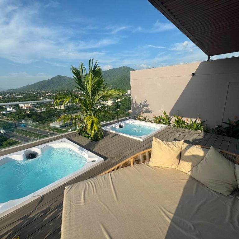 Vista al mar,100 mt playa, Terraz, Bello Horizonte - Airport - One-Bedroom Apartment - 35