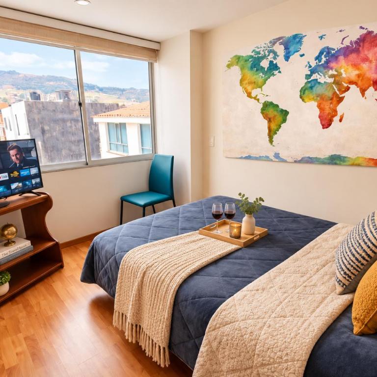 Estudio Norte Tunja WiFi 246 Mbps, Lavadora y cerca de Viva - Apartamento de 1 dormitorio - 1