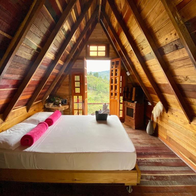 Cabaña chalet con jacuzzi privado, cerca de Medellín - Habitación Doble con vistas al jardín - 8