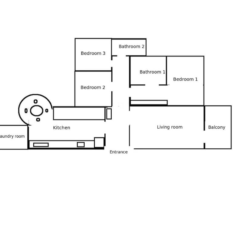 Spacious 3-Bedroom Apartment with Padel and Free Parking - Apartment mit 3 Schlafzimmern - 12