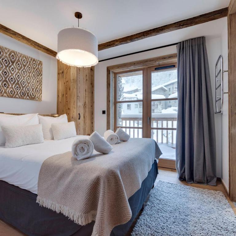 Appartement 6 pers. avec terrasse près des pistes, cheminée et parking, Val d'Isère - Apartment mit 2 Schlafzimmern - 10