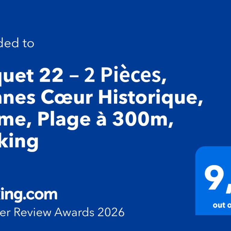Le Suquet 22 - 2 Pièces, Quartier Historique, très Calme, Plage, Parking - Appartement 1 Chambre - 43