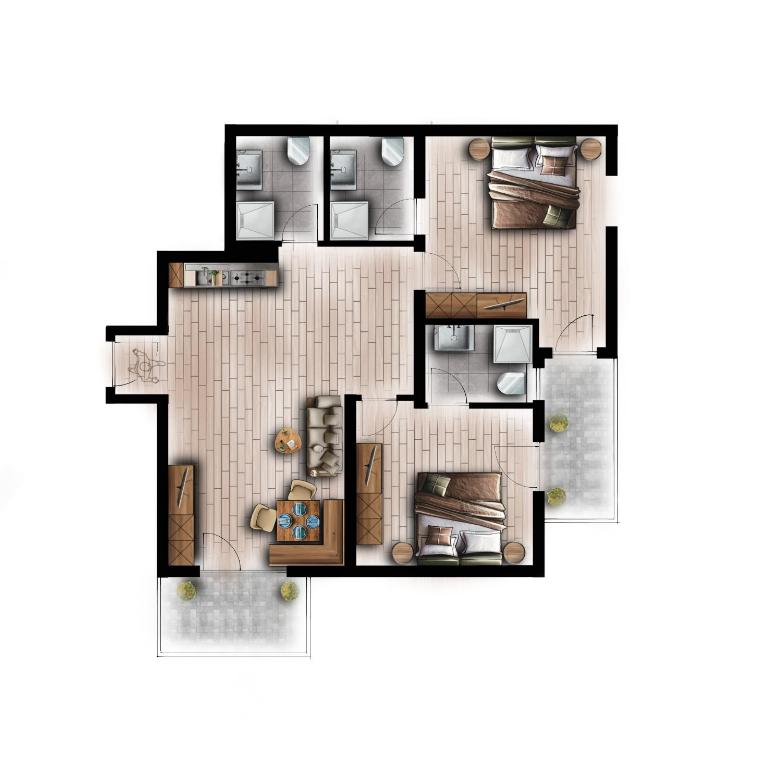 Terra Rossa - Apartment mit 2 Schlafzimmern - 1